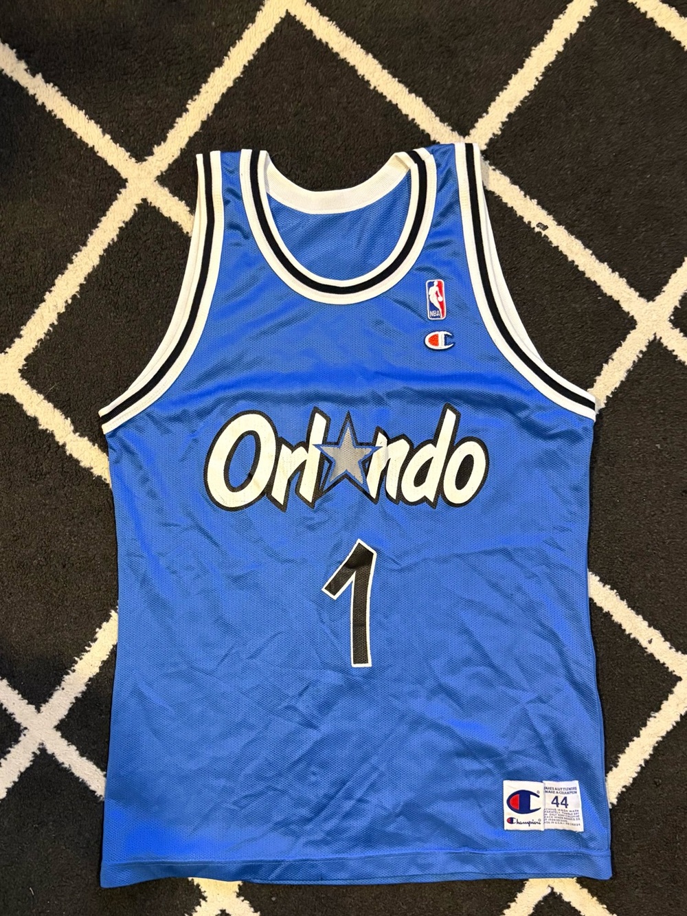 Vintage Champion Orlando Magic Anfeernee Hardaway Basketball Jersey
